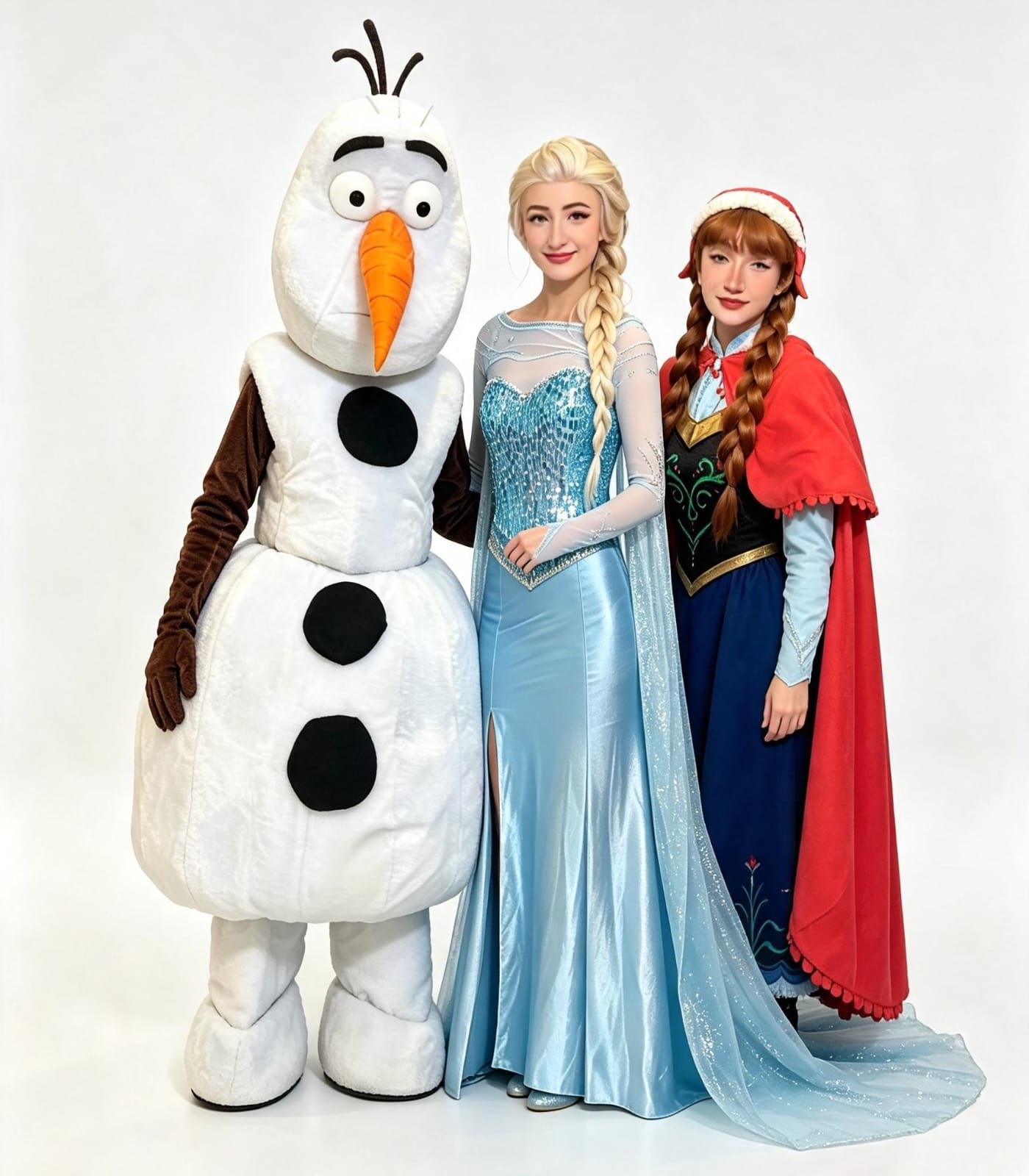 Ana, Elza e Olaf