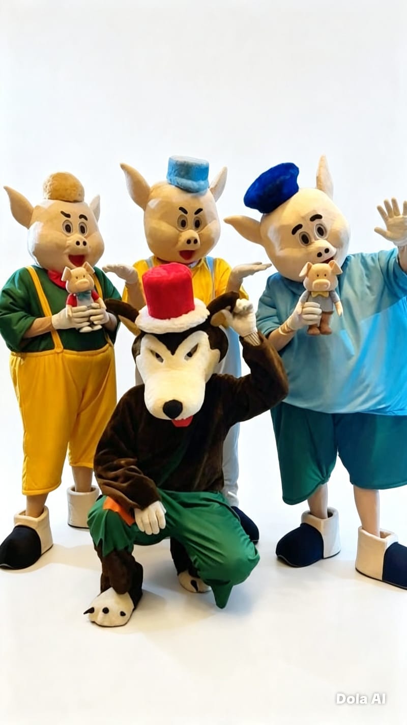Lobo mau e Três Porquinhos